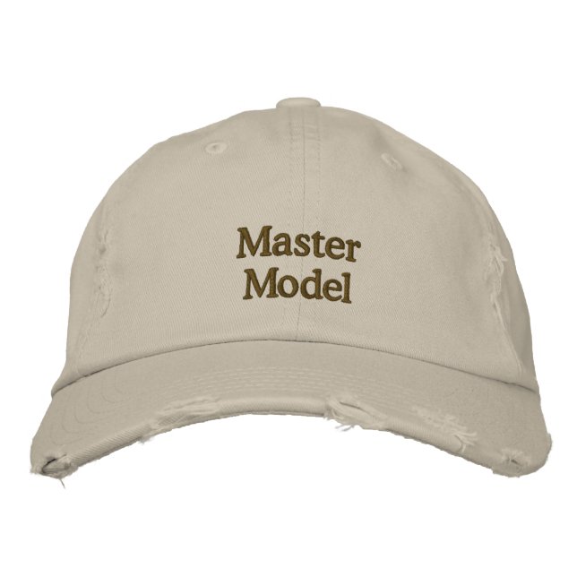 "Distressed Master Model" Embroidered Hat (Front)