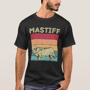 Distressed Mastiff Dog  Boys Girls Retro Mastiff D T-Shirt