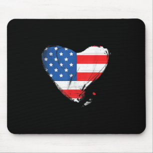 Distressed Memorial Day & 4th July Partiotic H Mouse Pad