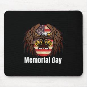 Distressed Memorial Day Flag Military  Mouse Pad