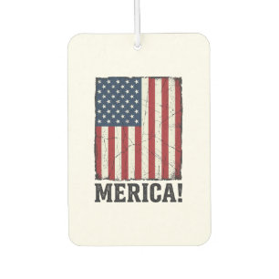 Distressed Merica Flag Patriotic Vector Shirt Desi Air Freshener