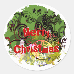 Distressed Merry Christmas Stickers - Customized