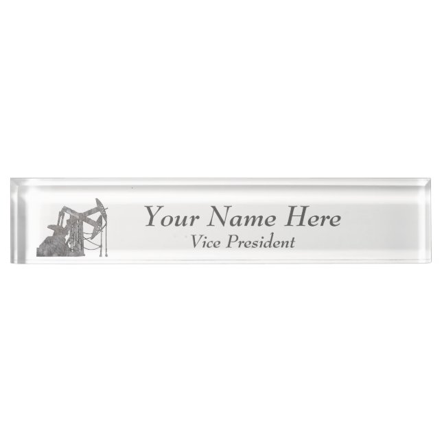 Distressed Metal | Oilfield | Personalized Design Nameplate (Front)