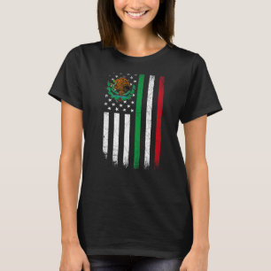 Distressed Mexican American US Flag Mexico USA Cin T-Shirt