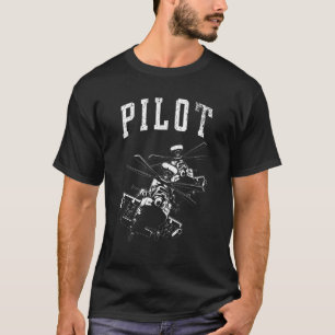 Distressed Military Helicopter Pilot Vintage Aviat T-Shirt