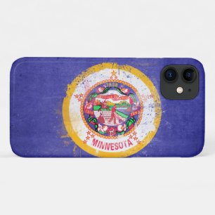 Distressed Minnesota State Flag iPhone 11 Case