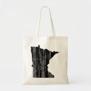 Distressed Minnesota State Outline Tote Bag