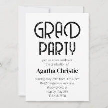 Distressed Modern Graduation Party