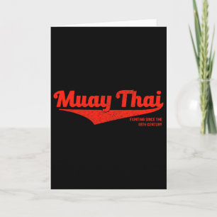 Distressed Muay Thai Kickboxing Tee, Mma Bjj, Thai Card