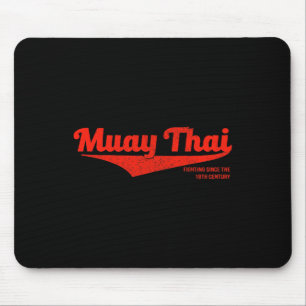 Distressed Muay Thai Kickboxing Tee, Mma Bjj, Thai Mouse Pad