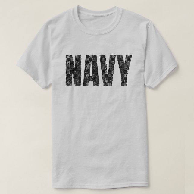 Distressed Navy T-Shirt (Design Front)