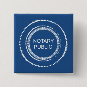 Distressed Notary Public Seal 2 Inch Square Button