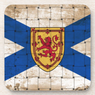 Distressed Nova Scotia Flag Coaster