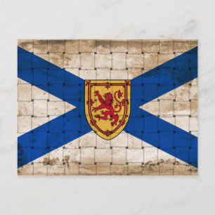 Distressed Nova Scotia Flag Postcard