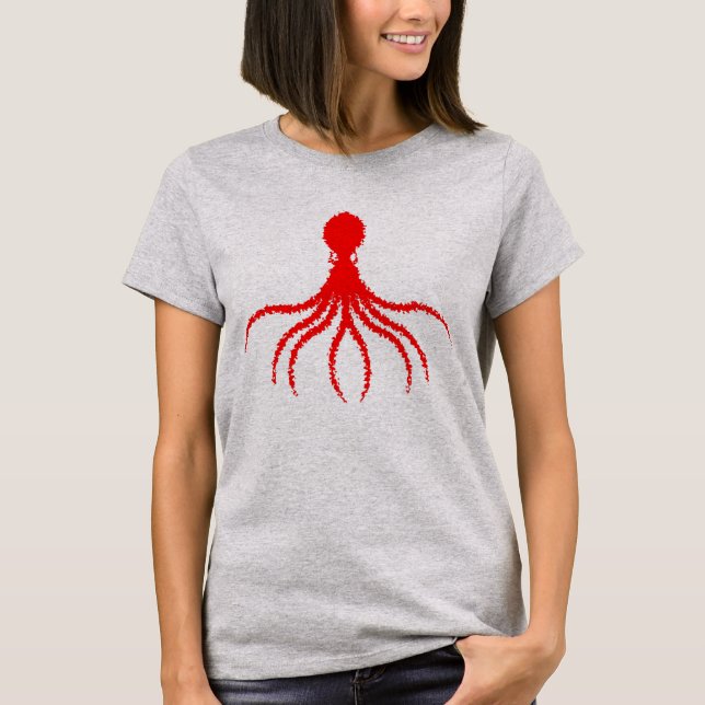 Distressed Octopus Design - Women's Basic T-Shirt (Front)