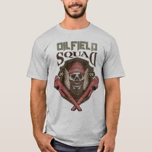Distressed Oilfield Squad Worker Oilman Rig Life T-Shirt