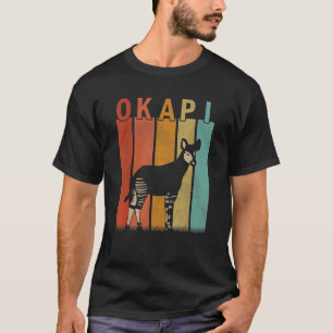 Distressed Okapi Men Women Kid Cute Okapi Retro T-Shirt