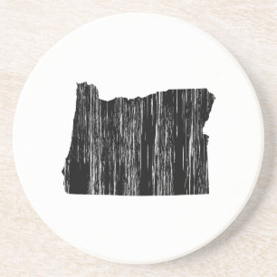 Distressed Oregon State Outline Coaster