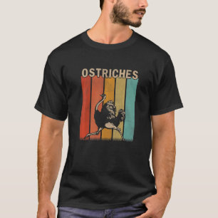 Distressed Ostriches  Men Women Kid Ostriches Retr T-Shirt