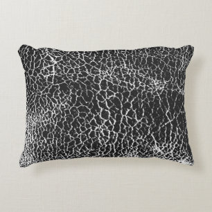 Distressed overlay texture of crocodile or snake s accent pillow