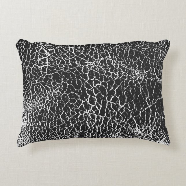 Distressed overlay texture of crocodile or snake s accent pillow (Front)
