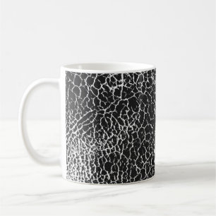 Distressed overlay texture of crocodile or snake s coffee mug