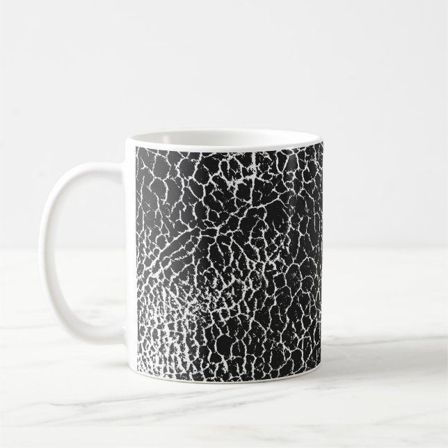 Distressed overlay texture of crocodile or snake s coffee mug (Left)
