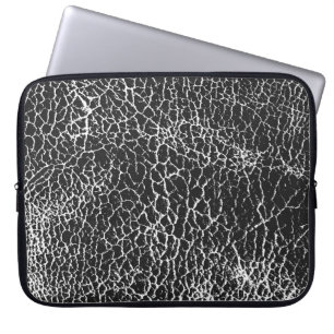 Distressed overlay texture of crocodile or snake s laptop sleeve