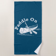 Distressed Paddle On Design - Beach Towel