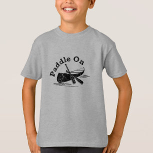 Distressed Paddle On Design - Kids' Basic T-Shirt