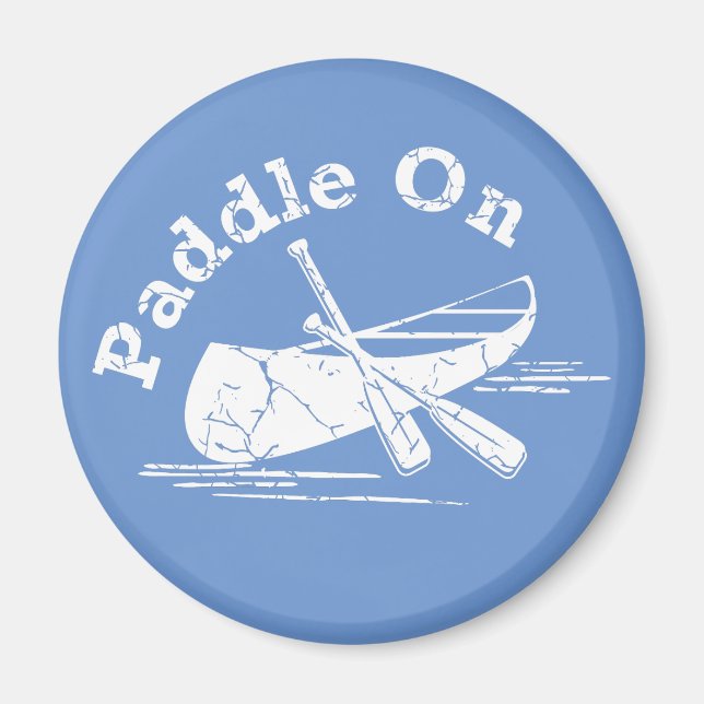 Distressed Paddle On Design - Magnet (Front)
