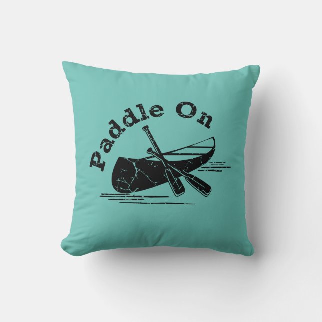Distressed Paddle On Design - Throw Pillow 16" x 1 (Front)