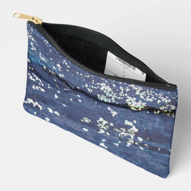 Distressed Paint Abstract Accessory Pouch (Open)
