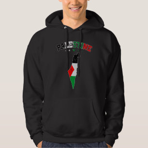 Distressed Palestine Flag Men Women Kids Patriotic Hoodie