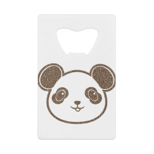 Distressed Panda Bear Credit Card Bottle Opener