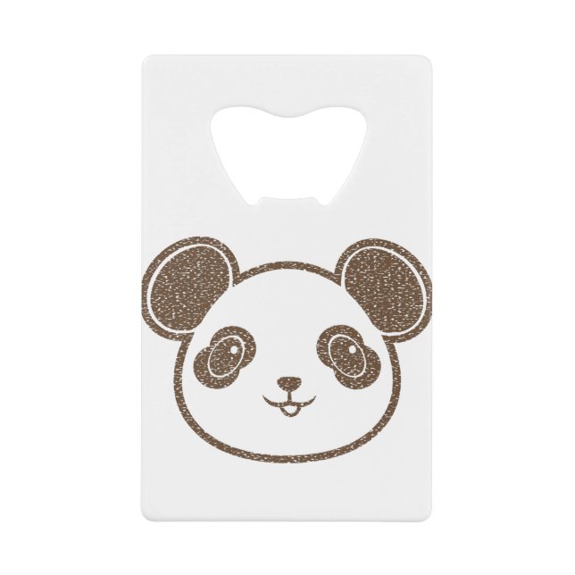 Distressed Panda Bear Credit Card Bottle Opener (Front)