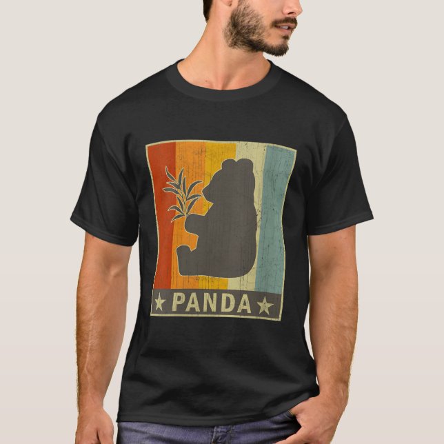 Distressed Panda For Panda T-Shirt (Front)