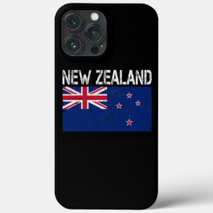 Distressed Patriotic New Zealand Flag Men Women iPhone 13 Pro Max Case