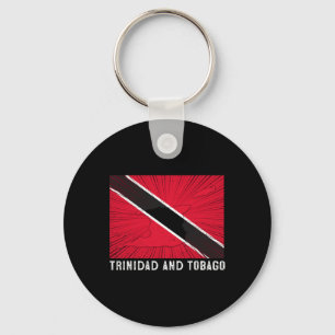 Distressed Patriotic Trinidad And Tobygo Flag Trin Keychain