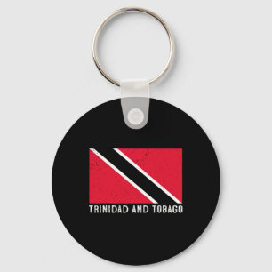 Distressed Patriotic Trinidad And Tobygo Flag Trin Keychain