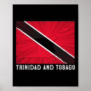 Distressed Patriotic Trinidad And Tobygo Flag Trin Poster