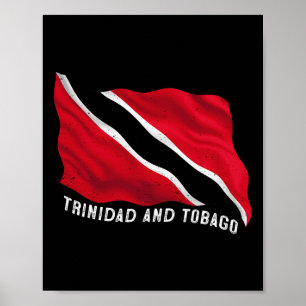 Distressed Patriotic Trinidad And Togo Flag Trinid Poster