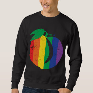 Distressed Peach, Plum Berry Fruit, Round Booty, B Sweatshirt