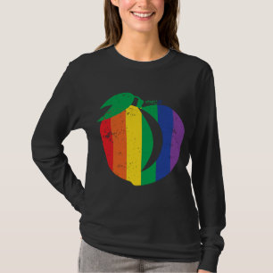 Distressed Peach, Plum Berry Fruit, Round Booty, B T-Shirt