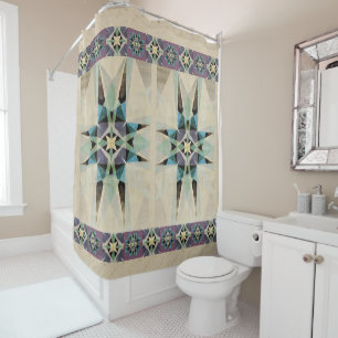 Distressed Persian Star Watercolor Kaleidescope
