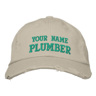 Distressed personalized Plumber Hat