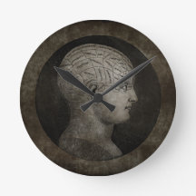 Distressed Phrenology Clock