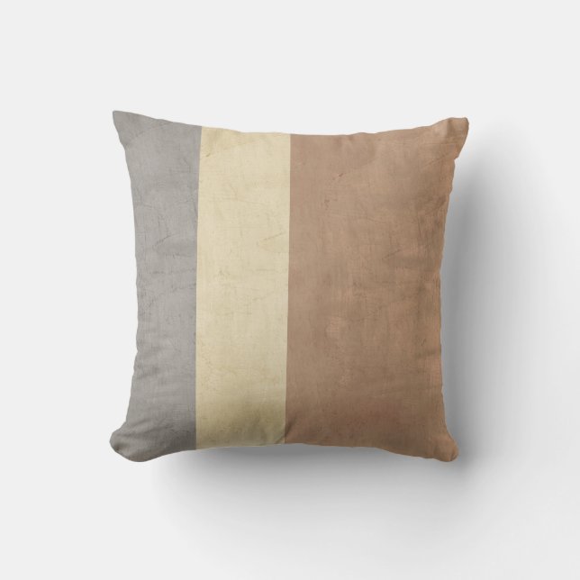 distressed pillow shabby chic style stripes (Front)