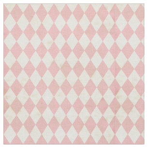 Distressed Pink Argyle Print Fabric