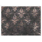 Distressed Pink Scroll Work on Black Decoupage